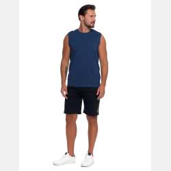 Koszulka męska tank top bez rękawów NIEBIESKI MORAJ